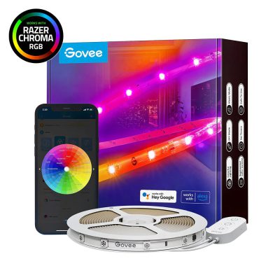 Govee RGBIC Wi-Fi + Bluetooth LED Strip Lights With Protective Coating 5M H619A