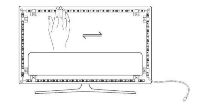Hướng dẫn cài đặt đèn led trang trí Tivi - Govee H6199 - Bước 2