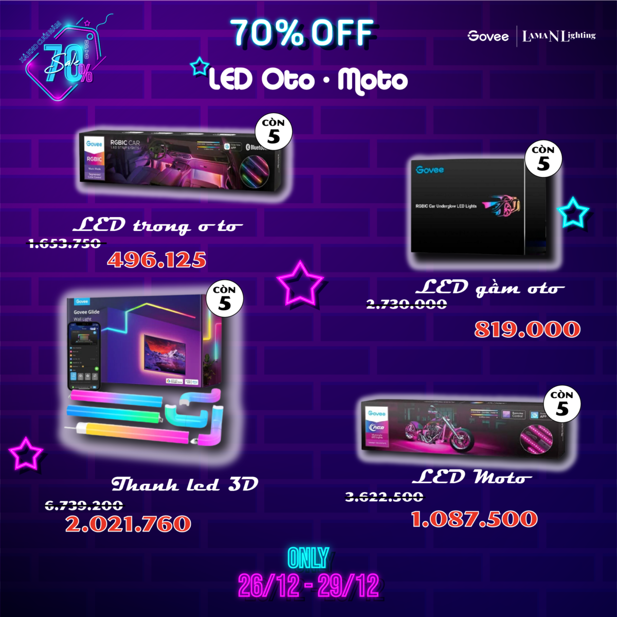 XẢ KHO CUỐI NĂM SALE 70%