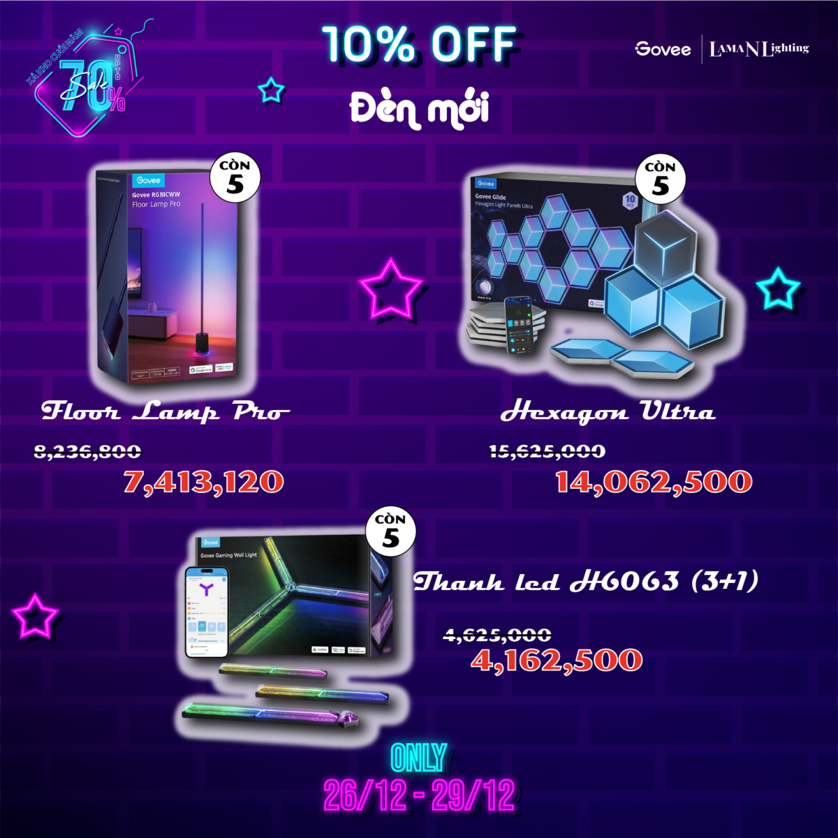XẢ KHO CUỐI NĂM SALE 10%