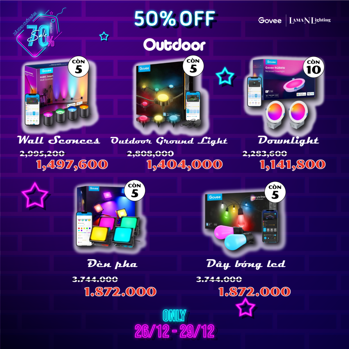 XẢ KHO CUỐI NĂM SALE 50%